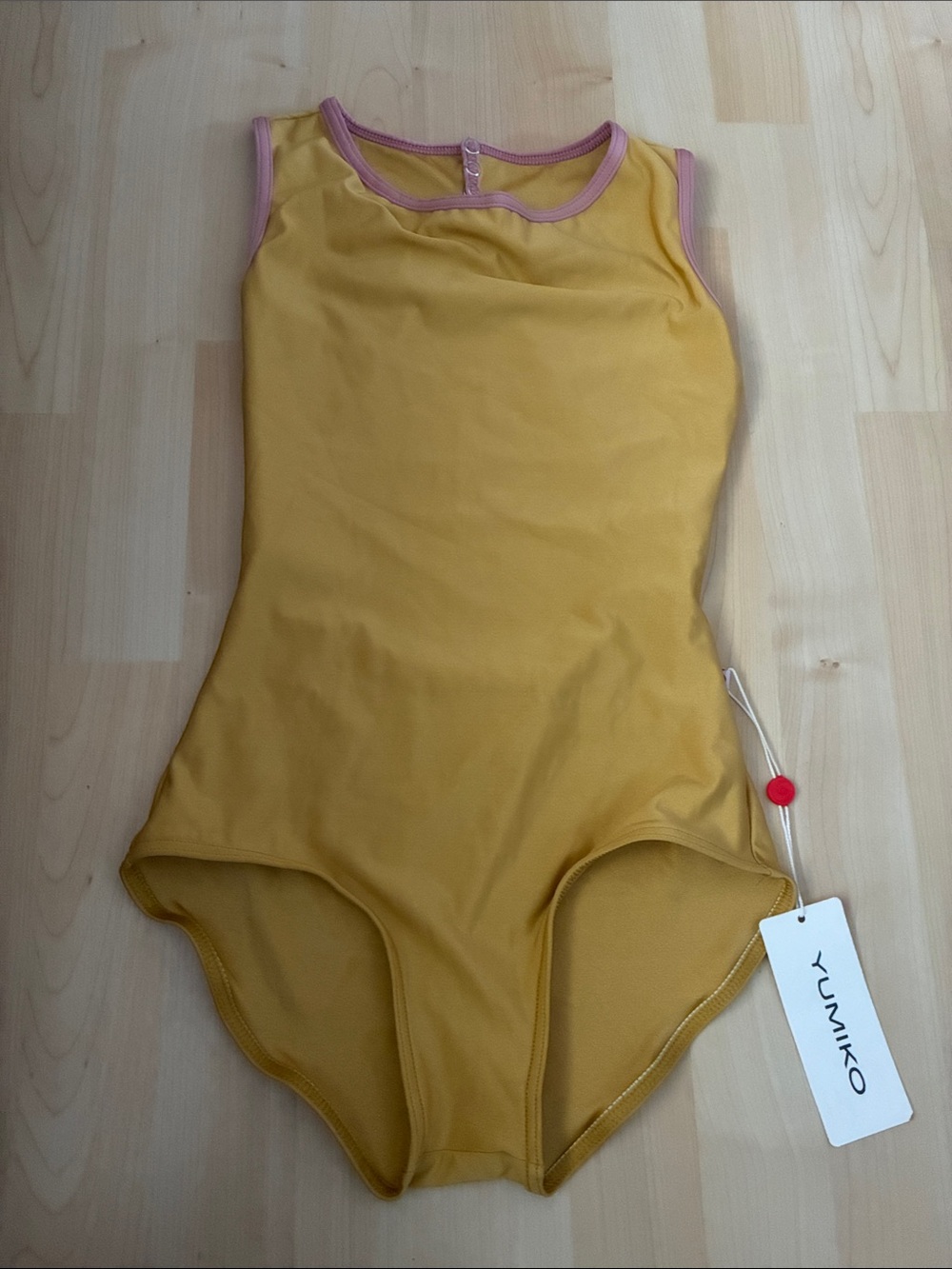 Yumiko Mustard Yellow Gold Larissa Leotard M New